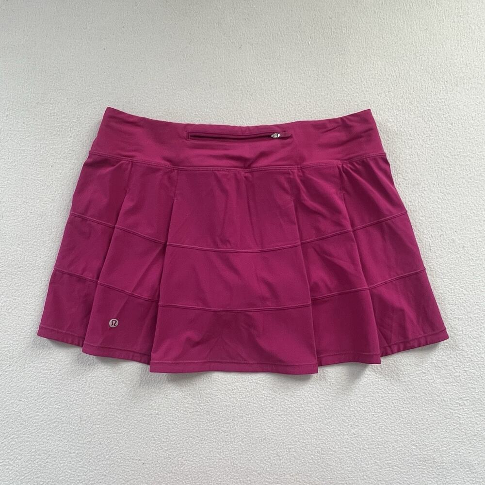 Lululemon Pace Rival Mid Rise Skirt 4-way Ripened Raspberry Pink Skort 8 Tall